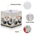 thumbnail image 3 of Foldable Fabric Storage Bin Home Cubes Clothing Organizer Bins Large Collapsible Box Basket for Home Organizer Black and White Chick, 3 of 7