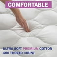 thumbnail image 5 of Full Size Waterproof Premium Mattress Pad by Slumberfy, Skin-Safe Mattress Pad with 400TC Cotton Topper, All Natural & Breathable Fabric, Quilted Bed Cover, Cooling Mattress Topper – 54x75 in., 5 of 7