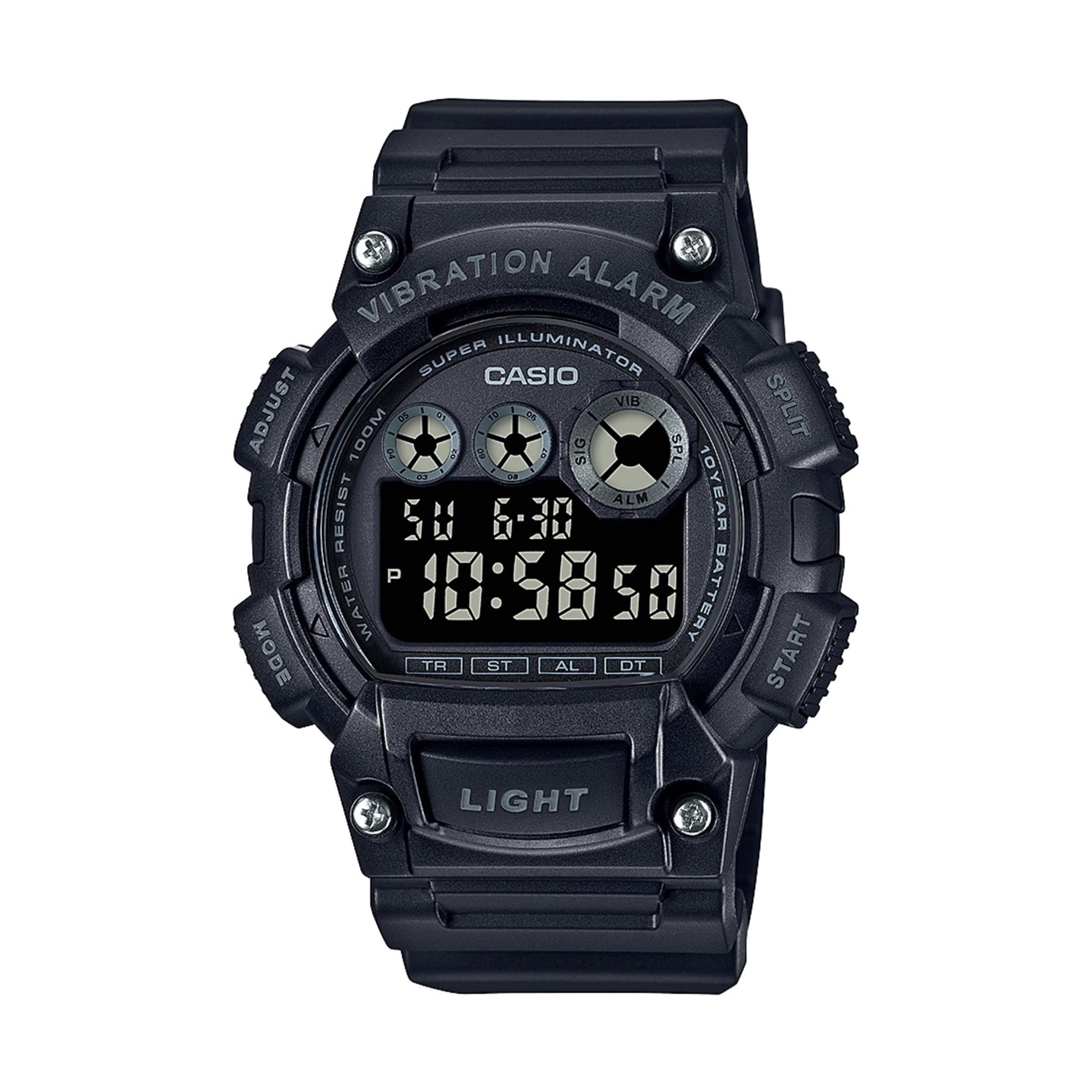 Casio Men's Black-Out Super Illuminator Digital Watch W735H-1BV