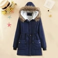 thumbnail image 2 of TAIAOJING Womens Shacket Jackets Winter Hoodies Outdoor Wind Warm Slim Jacket Coat, 2 of 5