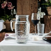 Bormioli Rocco 335942MQD321990 Romantic Carafe Pitcher With Lid and Ice Tube, 56.25 oz, Clear