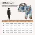thumbnail image 4 of Salouo Dog Angel Ascension Pattern Women's Pajamas Set Long Sleeve Button Down Sleepwear Soft Pj Lounge Sets for women 2 Piece Pjs Set with Long Pants-Large, 4 of 7
