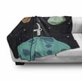 thumbnail image 3 of Space Soft Flannel Fleece Throw Blanket, Planets Earth Mercury Galaxy Neptune Pluto Jupiter Adventure Futuristic Print, Cozy Plush for Indoor and Outdoor Use, 60" x 80", Multicolor, by Ambesonne, 3 of 6