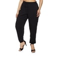thumbnail image 4 of Cest Toi PA6017 Womens Plus Size Tencel Curvy Casual Joggers Cargo Pants 1X2X 3X, 4 of 4