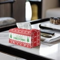 thumbnail image 2 of ZUXONGSY Christmas Tree Tissue Box Cover PU Leather Rectangular Tissue Box Holder with Buttons Customized Printed Tissue Cover Texture Leather Tissue Box Cover for Christmas Decor, 2 of 7