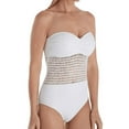thumbnail image 2 of Women's Bleu Rod Beattie L19242 Get In Line Bandeau One Piece Swimsuit (White 6), 2 of 4