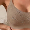thumbnail image 4 of Njagoc3 Seamless Bras for Women Lace Trim Wireless Bra Gather Lift Support Bra Breathable Back Bra, 4 of 6