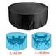 thumbnail image 2 of Funda redonda para muebles en lona duradera, exterior impermeable, exterior negro y interior plateado (230 x 110 cm), 2 of 5