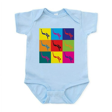 

CafePress - Scuba Diving Pop Art Infant Bodysuit - Baby Light Bodysuit Size Newborn - 24 Months