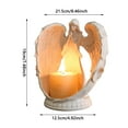 thumbnail image 2 of Exquisite Resin Angel Electronic Candle Holder Elegant LED Statue for Home and Memorial Display with Remote Control Features, 2 of 3