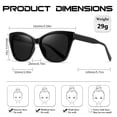 thumbnail image 5 of KANASTAL Cateye Sunglasses Polarized for Women Men Acetate-TR90 Frame Retro Pointy Party Sun Glasses Driving Traveling Black Lens, 5 of 7