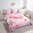 thumbnail image 3 of Homewish Pink Butterfly 7-Piece Bedding Comforter Set,Rustic Flower Floral King Bedding Sets,Ink Paingting Aesthetic Bed Sheets For Girls,Ultra Soft Home Decor Reversible, 3 of 8