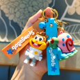 thumbnail image 4 of LLavero de Bob Esponja Kawaii, colgante de muñeca de dibujos animados, llavero de coche, accesorios de mochila, adornos, joyería, regalo de vacaciones para amigos, 4 of 5