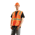 thumbnail image 5 of High Visibility Short Sleeve T-Shirts for Men Reflective Hi Vis Class 2 Surveyor Zippered Two-Tone Vest (Safety Orange, 5XL), 5 of 6