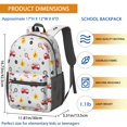 thumbnail image 3 of Fireman and Dot White Pattern 17" Waterproof Oxford School Backpacks for Teens, S-Shape Padded Straps, for School, Travel, Hiking, Camping, 3 of 5
