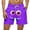 Purple, variant on Bwndum Mens Funny Novelty Swim Trunks Cartoon Face Print with Pink Eyes Quick Dry with Pockets Orange S-5XL,Size 5XL