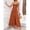 Rust Red-S, variant on Rust Red Womens Spaghetti Strap V-Neck Cutout Maxi Dress With Front Slit