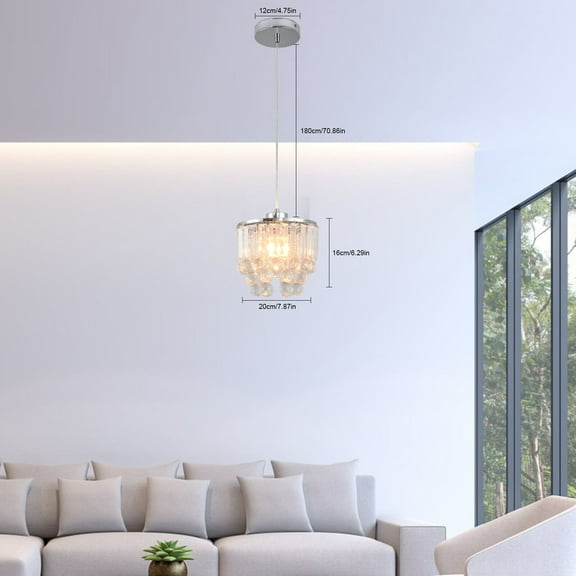 Miumaeov 3-Light Crystal Pendant Light Fixture Kitchen Island Chandelier Hanging Ceiling Lamp For Dining Room