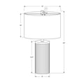 thumbnail image 4 of Lighting, 24"H, Table Lamp, Black Concrete, Ivory / Cream Shade, Modern, 4 of 8