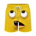 thumbnail image 5 of ibiyuan Mens Swim Trunks Funny Cartoon Face Print Stretch Mens Shorts Drawstring Waist Mens Bathing Suits Beach Swimming Pool Swimwear, 5 of 5