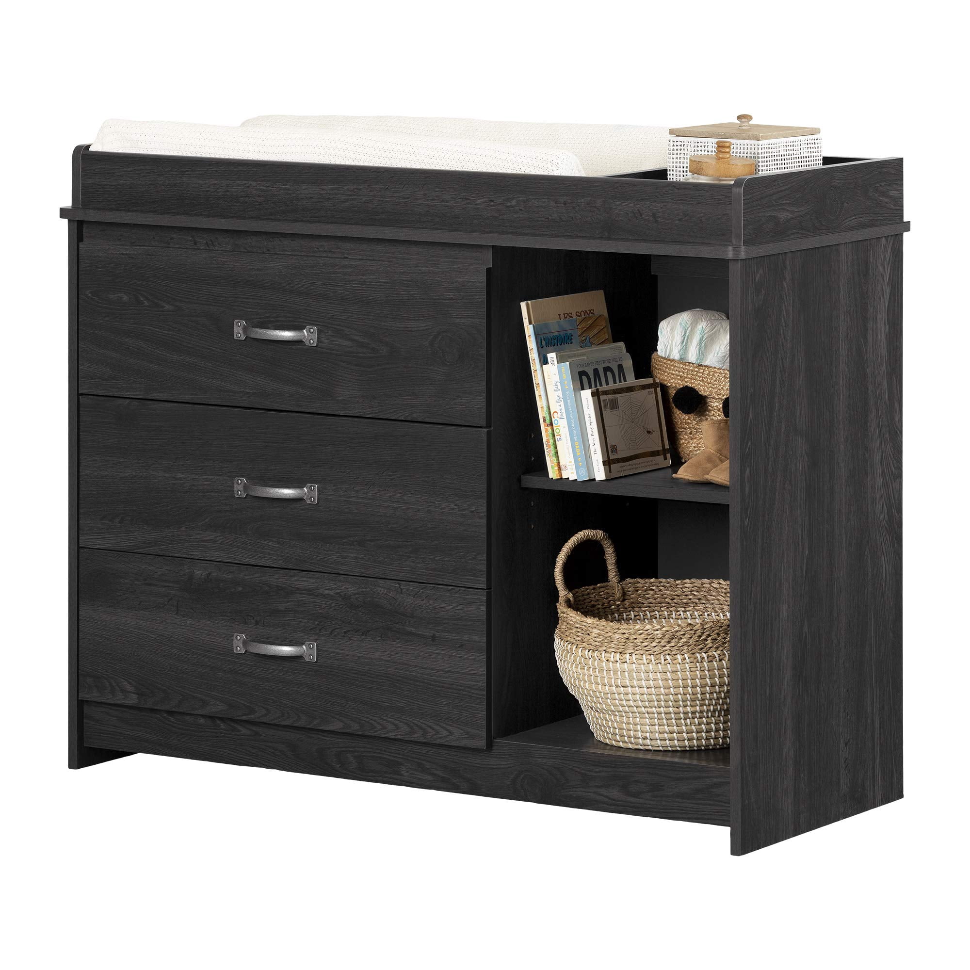 South Shore Tassio Changing Table, Gray Oak