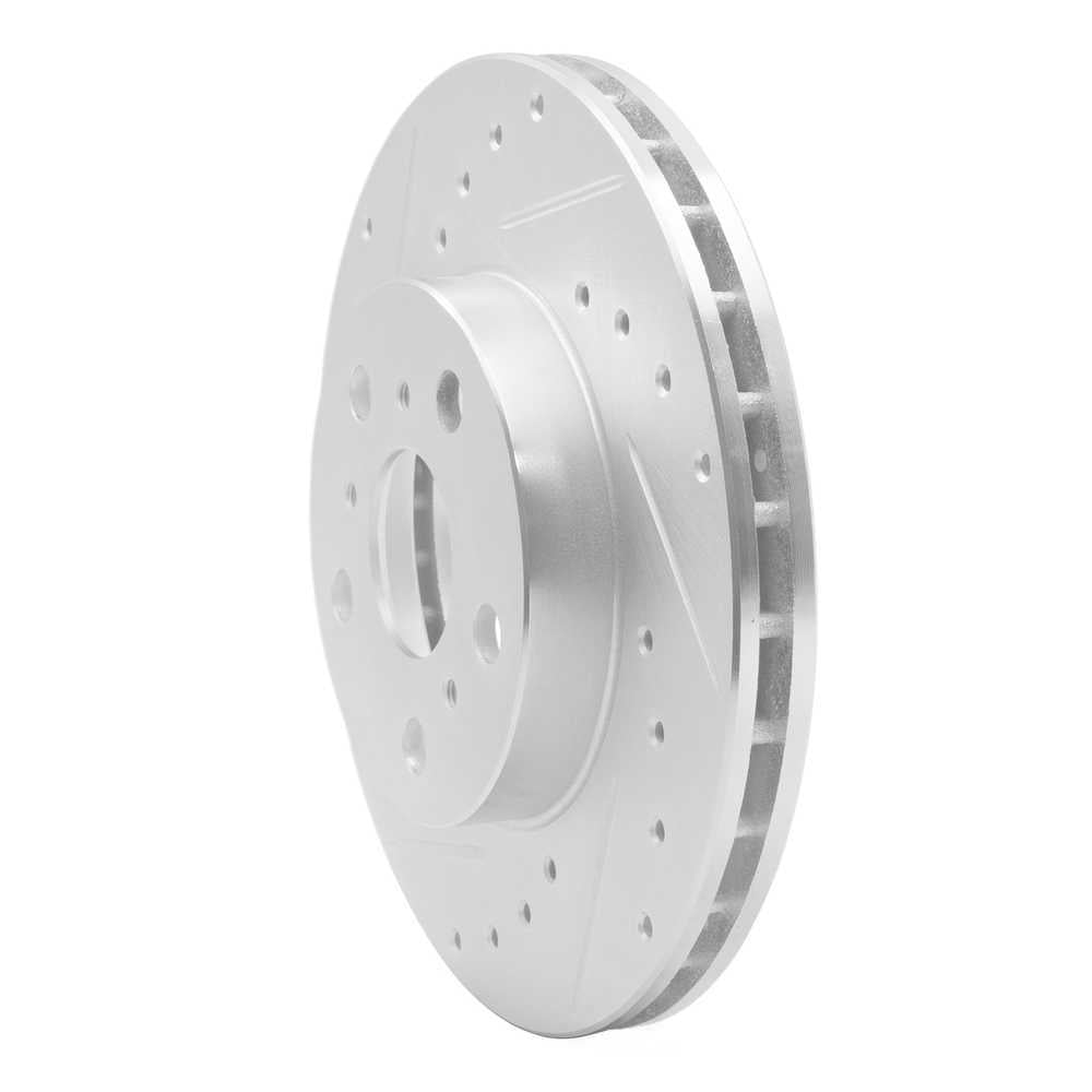 Dynamic Friction Company 631-76044L DFC Brake Rotor - Drilled And Slotted - Silver