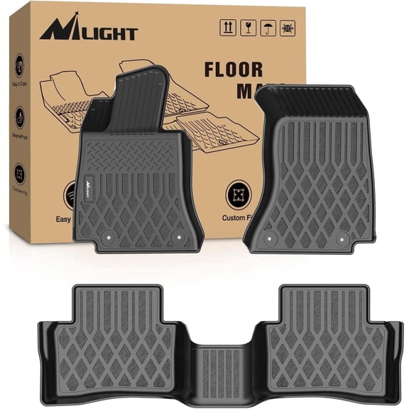 Nilight TPE Floor Mats for Mercedes Benz C-Class Sedan C300 C350e C400 C43 AMG C63 AMG S 2015 2016 2017 2018 2019 2020 2021 All Weather Custom Fit Heavy Duty Floor Liners