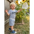 thumbnail image 5 of Loicainy Infant Baby Boy Summer Clothes 3 6 12 18 Month Letter Embroidered Striped Crew Neck Short Sleeve Romper and Shorts 2 Pcs Outfits Set, 5 of 9