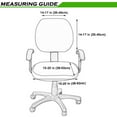 thumbnail image 5 of Stretch Jacquard Office Computer Chair Seat Covers, Removable Washable Anti-dust Desk Chair Seat Cushion Protectors - Black, 5 of 8