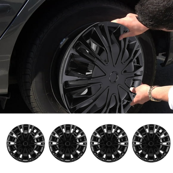 16 Inch Hubcap Set, 16in Wheel Covers, Set of 4 Universal Snap On Hub Caps for R16 Tires, with ABS Material Fit for Altima Sportage Escape