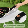 thumbnail image 5 of Colorful Mushroom Forest Black Pattern Round Fitted Tablecloth with Elastic Edge,Dining Table Cover Waterproof,Outdoor Round Tablecloth for Camping,Dining,Indoor and Outdoor, 5 of 7