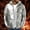 Grey, variant on TAIAOJING Mens Fashion Varsity Jackets Coat Trendy Color Cotton Solid Padded Reflective Shiny Coat Hooded Windbreaker For Outdoor