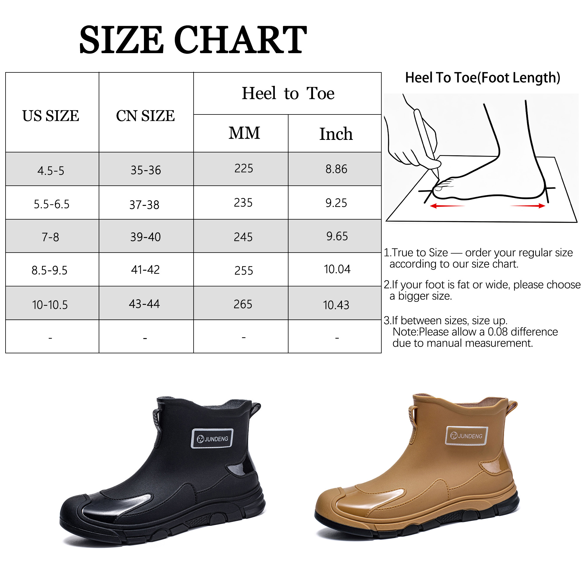 Ablanczoom Women's Waterproof Chelsea Rain Boot photo 7