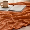 thumbnail image 4 of Manta polar para cama, color naranja quemado, mango, 300 g/m², 4 of 8