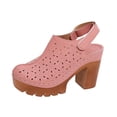 thumbnail image 2 of Bkhluea Women Cutout Platform Block Heel Sandals Comfortable Footwear For Party Daily Casual Outdoor Activities, 2 of 7