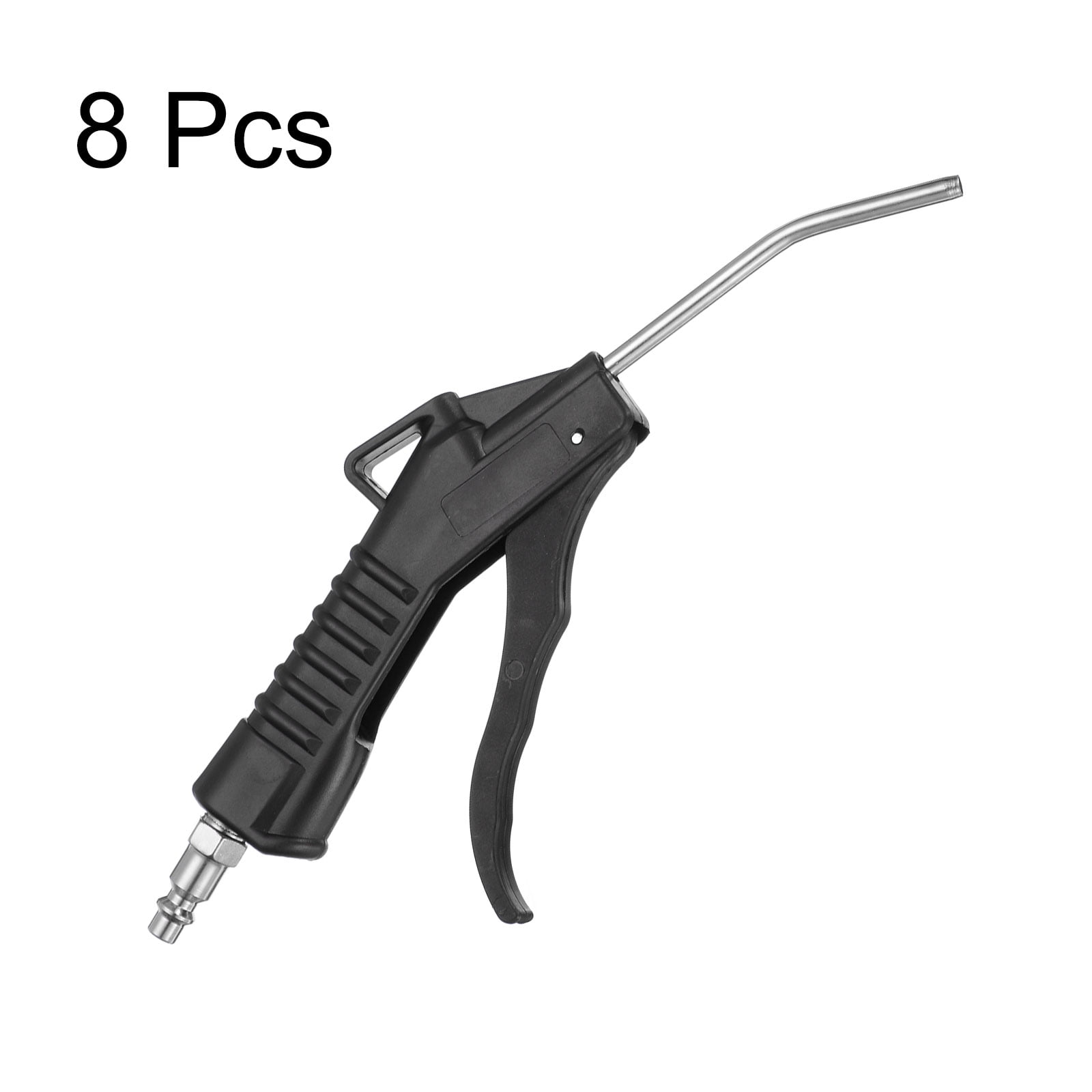 Uxcell 8pcs Air Blow Gun High Flow Air Compressor Blow Gun with 1/4" NPT Male Air Plug and Angled Bent for Industrial