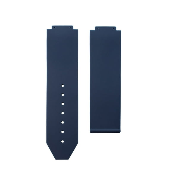 24MM RUBBER WATCH BAND STRAP FOR HUBLOT 44-45MM H BIG BANG WATCH SMOOTH BLUE