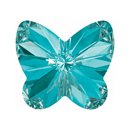 - Swarovski Crystal, #4748 Rivoli Butterfly Rhinestones 5mm, 6 Pieces, Aquamarine F