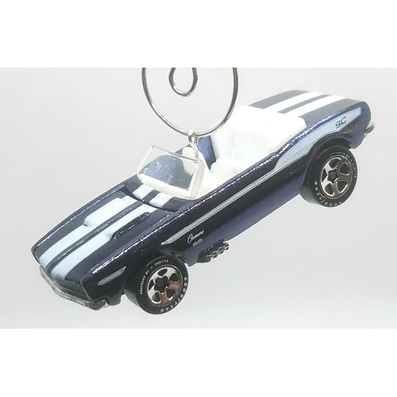 Christmas Ornament for 1967 Chevy Camaro Black/White Stripes