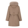 thumbnail image 5 of Waterproof Winter Coats for Women Hooded Waterproof Fleece Lined Parka Jacket with Pockets Daily Commute Outdoor, 5 of 6