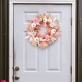 thumbnail image 6 of White Pumpkin & Dried Branches Thanksgiving Wreath - Door Hanging Decor for Fall Autumn, Window Decoration, Holiday Hanging Pendant pink, 6 of 7