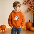 thumbnail image 6 of Unisex Boys Girls Fashion Print Hoodies Long Sleeves Hooded Pullover Sweatshirt Fall Winter Halloween Top Clothes Orange 3-4 Years, 6 of 7
