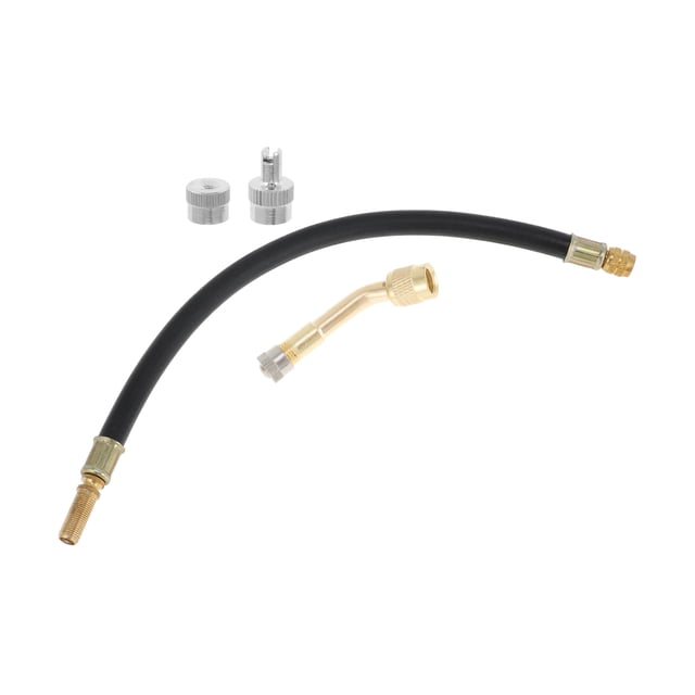1 Set de extensión de válvula de llanta de cobre de 135 grados con extensor de vástago de llanta de plástico universal de 300 mm para automóvil, motocicleta, RV, camión, bicicleta