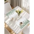 thumbnail image 5 of Spring Emerald Green Eucalyptus Placemats Set of 8, Botanical Leaf Country Placemats for Dining Table, Place Mats for Kitchen Tabletop, Waterproof Wipeable Dining Table Mats Set, 5 of 9