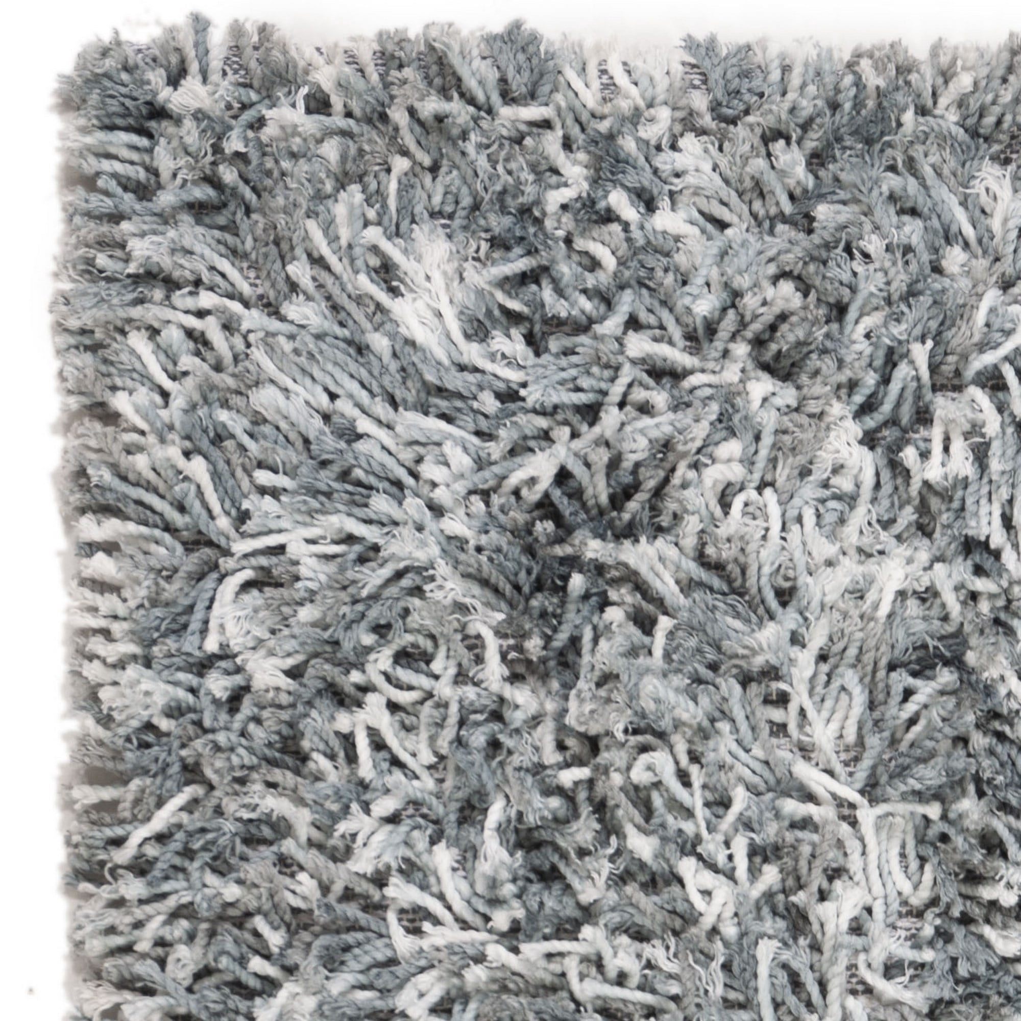 SAFAVIEH Rio Kynaston Solid Polyester Shag Area Rug, Grey/Ivory, 4' x 6'