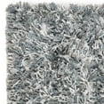 thumbnail image 6 of SAFAVIEH Rio Kynaston Solid Polyester Shag Area Rug, Grey/Ivory, 4' x 6', 6 of 7