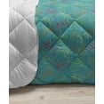 thumbnail image 3 of Abstract Down Alternative Comforter, Dreamy Pattern with Colorful Surrealistic Leaves on Thin Branches, Microfiber Quilt for All Season, 5 Sizes, Dark Seafoam Multicolor, by Ambesonne, 3 of 3
