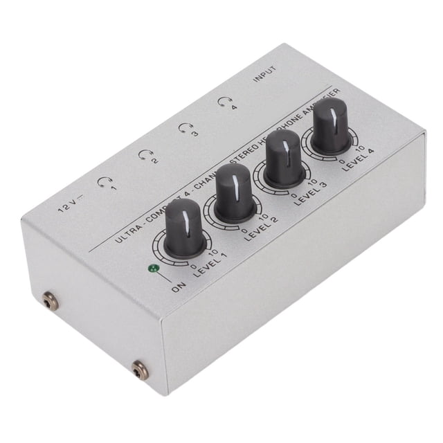 HA400 4 Channel Stereo Headphone Amplifier, Ultra Compact Low Noise Amplifier, for Studio and Stage Use with 4 Independent Stereo High Power Amplifier Sections