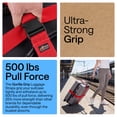 thumbnail image 4 of GORILLA GRIP 2 Pack Adjustable Luggage Straps for Suitcases, Travel Belt Connector, Red, 4 of 10