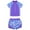 Purple Fish Scales, variant on Jhaoyu Girls Floral Swimsuit Short Sleeve with Shorts Beach Sports Swimwear Rash Guard Bathing Suit Pink Floral 8